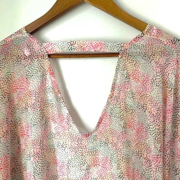 LC Lauren Conrad | Open Back Duster Lightweight One Size (OS) Polka Dot Print - Picture 7 of 7